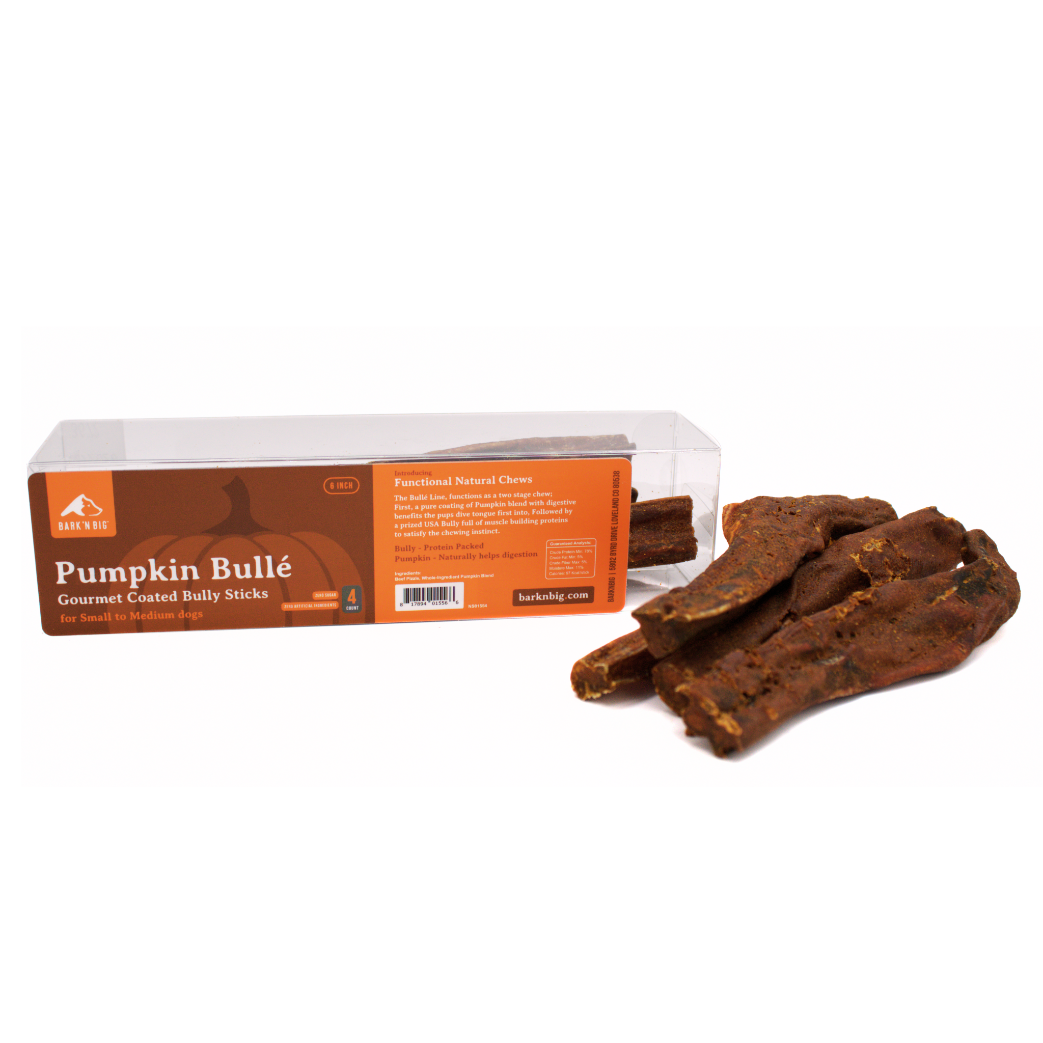 Bullé Pumpkin Bully Sticks 12" | 6" (Case)